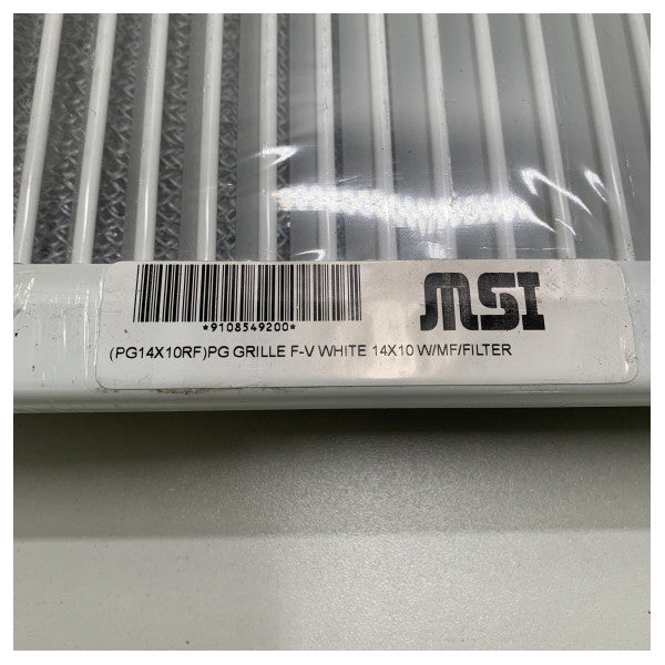 MSI PG 14 x 10 RF Air Vent White with Filter - 9108549200