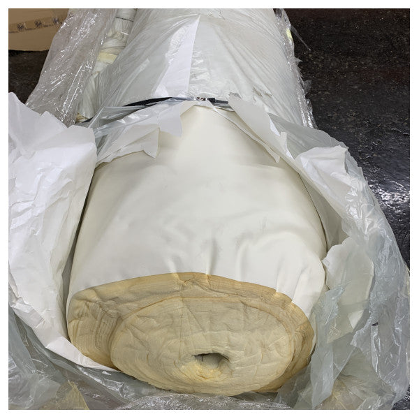 Guidi Vega Marine Upholstery Fabric Ivory 130gr 2mm Foam Backing 30M