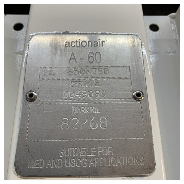 ActionAir A60 FireValve Ναυτική Συσκευή Αερισμού Σκιάς 850 x 350 x 150mm