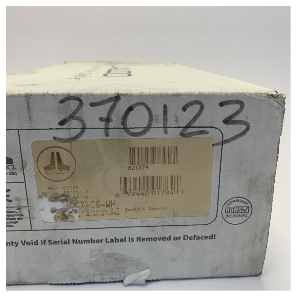 JL Audio M770-CCX-CG-WH マリンスピーカーセット - 7.7インチコアクシャル - ホワイト