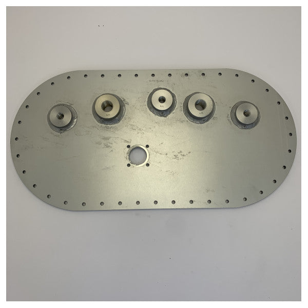 Pershing 76 Fuel Tank Cap Access Plate with Gasket Stainless Steel - 54168