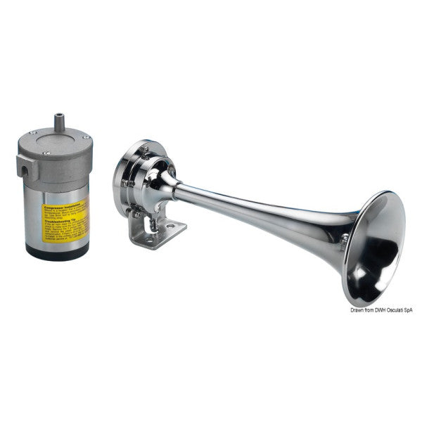 Osculati Marco Elektrische Luft-Horn 24V - RINA-zertifiziert - Chrom - 21.442.24