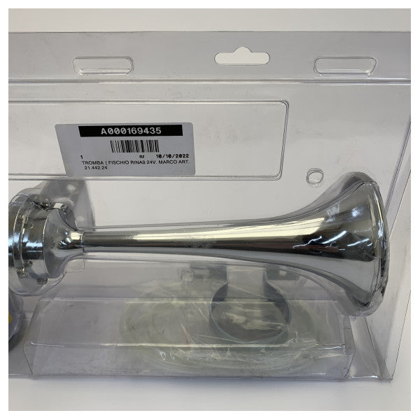 Osculati Marco Electric Air Hoorn 24V - RINA Certified - Chrome - 21.442.24