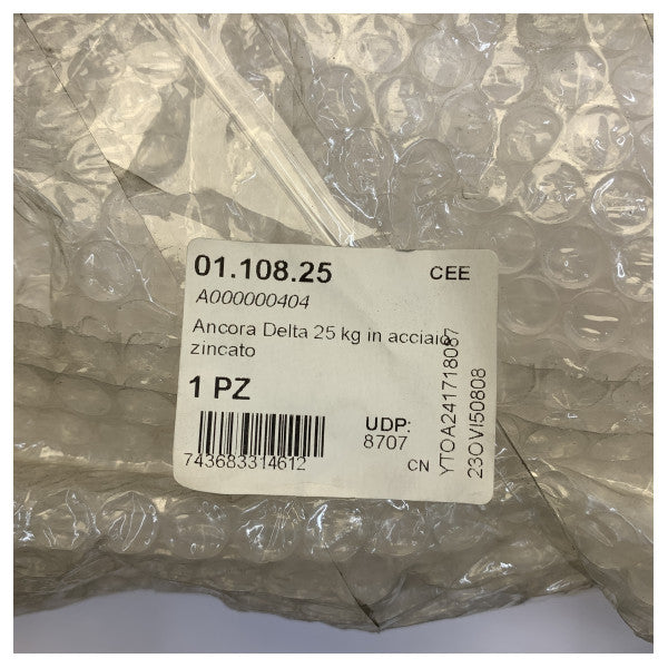 Lewmar Delta Anchor 25KG - 55lbs Galvanized Steel - 57425