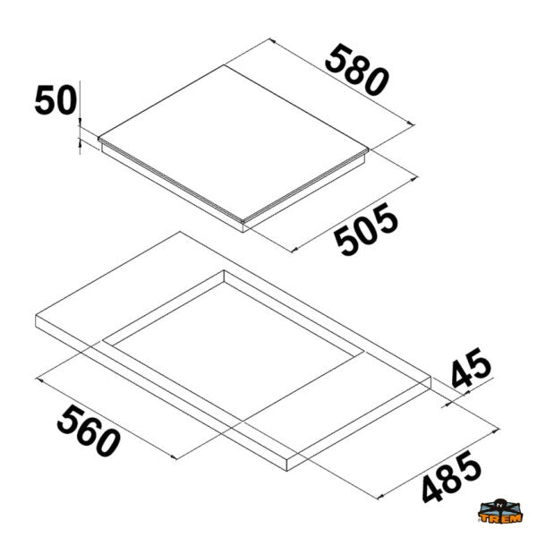 Voiko Marine Build-In Keramiikkakeittotaso 4-polttimella Sähkö 230V - PT1358