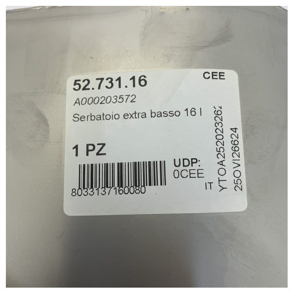 Zbiornik paliwa morskiego CAN ze stali nierdzewnej 16L - Paliwo patrolowe i diesel - 52.731.16