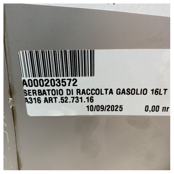 Zbiornik paliwa morskiego CAN ze stali nierdzewnej 16L - Paliwo patrolowe i diesel - 52.731.16