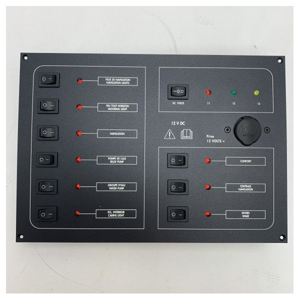 Amiot 9 Funksjon 12V Electric Switch Panel | Switch Panel - 93219