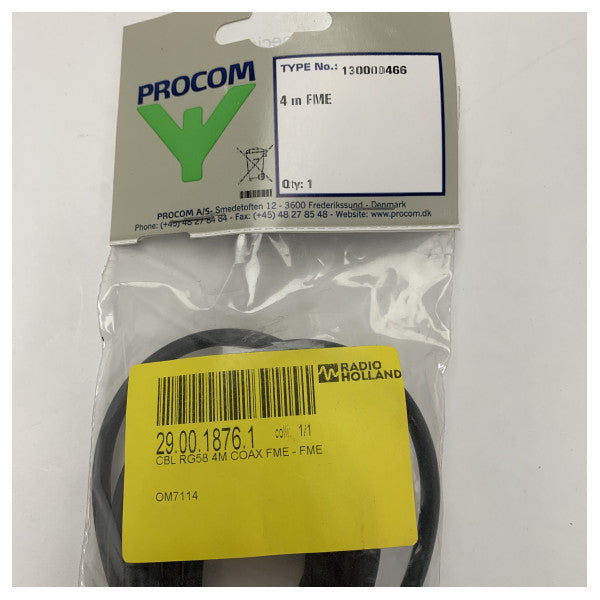 Procom FME 130000474 RG 58 Кабел 4M FME-женски към FME-женски