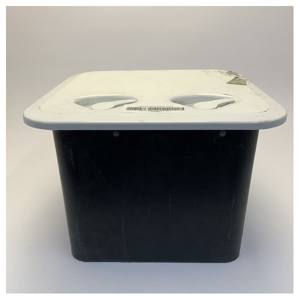 Hublot d'inspection Osculati avec boîte de rangement 285 x 285 mm blanc - 20.316.00.1