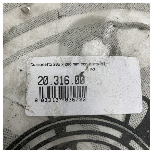 Hublot d'inspection Osculati avec boîte de rangement 285 x 285 mm blanc - 20.316.00.1