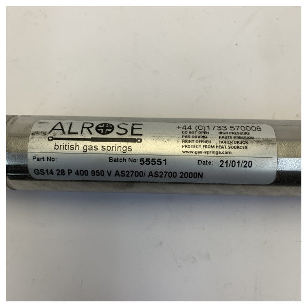 Ressort à gaz Osculati 950 mm 20 KG œil-œil - 38.020.14