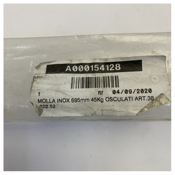 Ressort à gaz Osculati 695mm 45kg 450N en acier inoxydable - 38.020.52