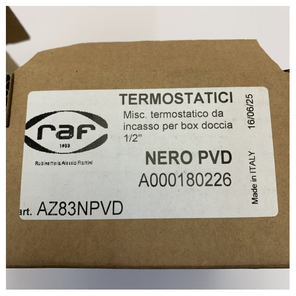 Mitigeur thermostatique encastré RAF Noir mat AZ83NPV
