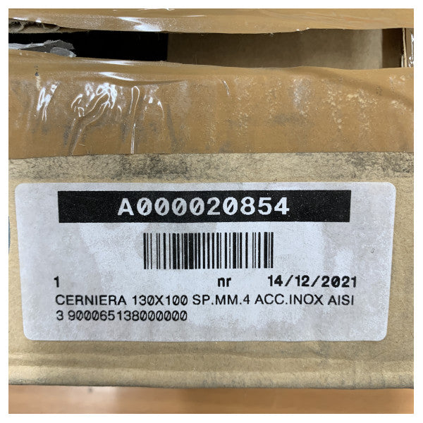 Zawias ze stali nierdzewnej Osculati 130x100mm - 4mm 38.440.13