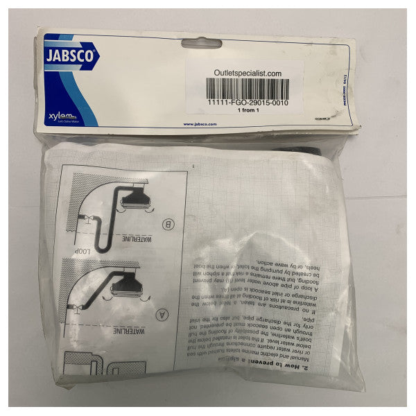 Jabsco 38 mm perlator med ventil til toilet - 29015-0010