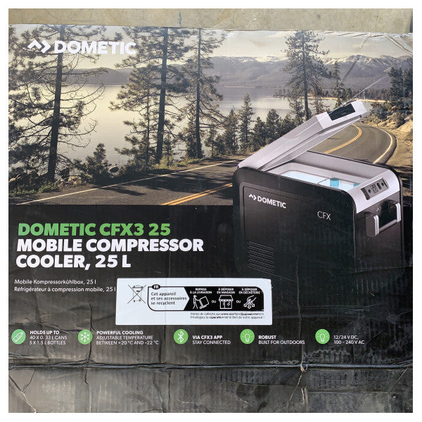 Компресорна охладителна кутия Dometic CFX3 25L 12/24/230V черна сива