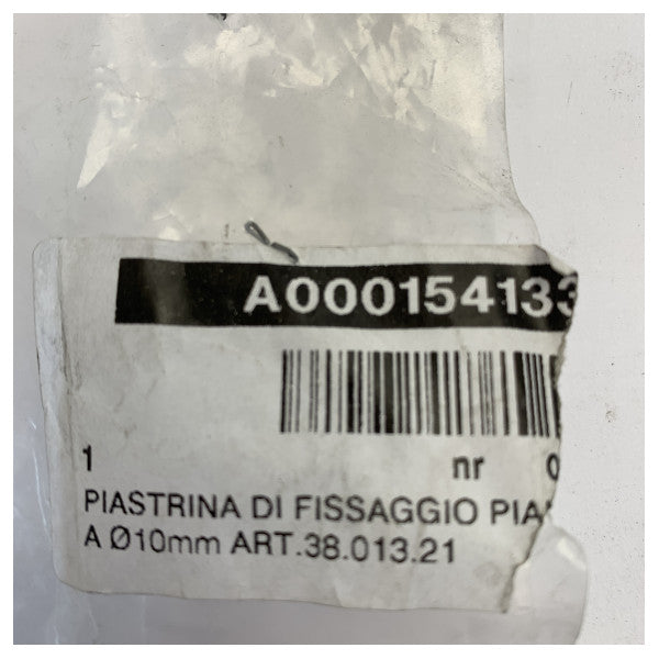 Plaque de montage plate avec boule de 10 mm - Acier inoxydable - 38.013.21