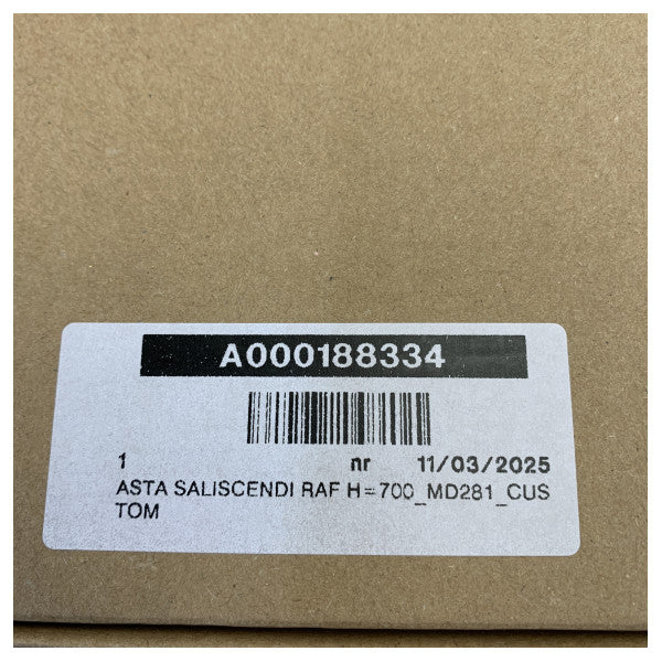 RAF Suihku pää tuki H600 mm MD281 Kromi