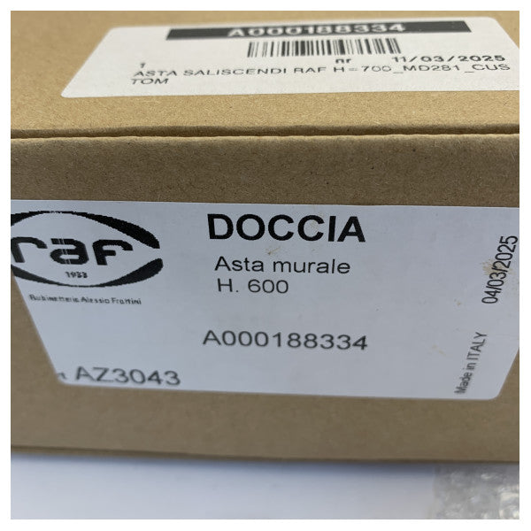 RAF Suihku pää tuki H600 mm MD281 Kromi