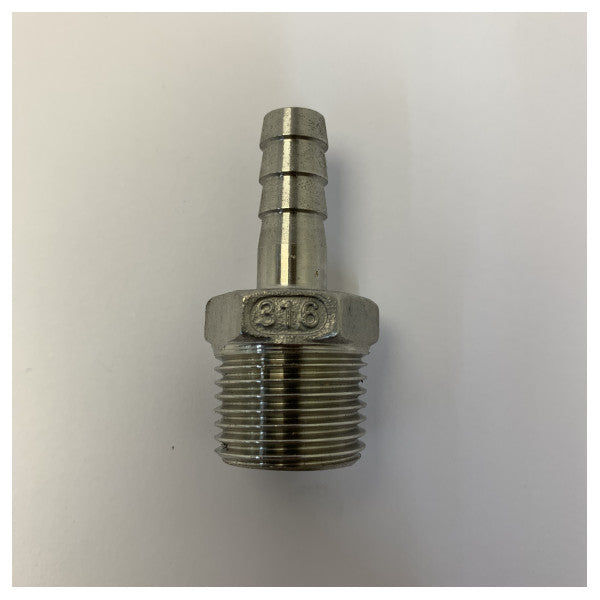 ホースバーブ 1/2インチ x 10mm - 316ステンレススチールフィッティング