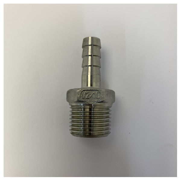 ホースバーブ 1/2インチ x 10mm - 316ステンレススチールフィッティング