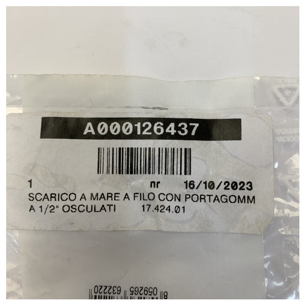 Osculati 17.424.01 месингов съединител за маркучи 1/2 инча