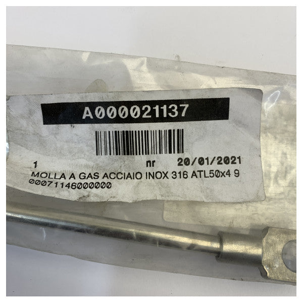 Osculati Gas Spring Stainless Steel 316 - 180N - ATL50x4 38.009.03