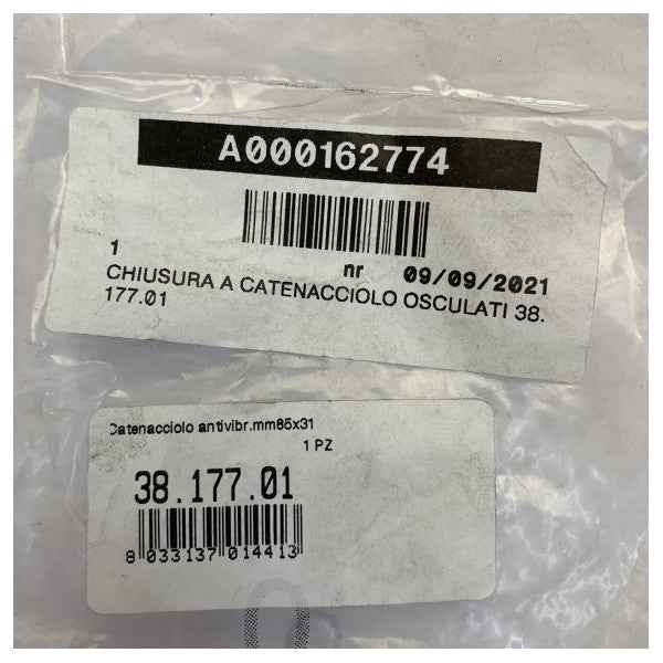 Оскуляті 38.177.01 Нержавіюча сталь ковзний засув