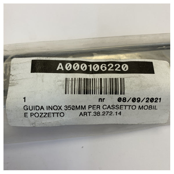 Osculati Edelstahl-Schubladenschiene 350mm für Cockpitmöbel - 38.272.14