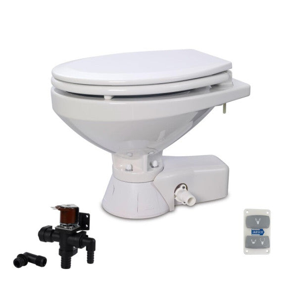 Jabsco Quiet Flush Electric Toilet Regular Sit with Magnetic Valve 24V - 37045-4094