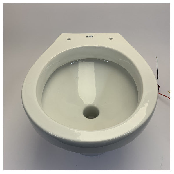 Jabsco Quiet Flush elektrisk toalett vanlig sete med magnetventil 24V - 37045-4094