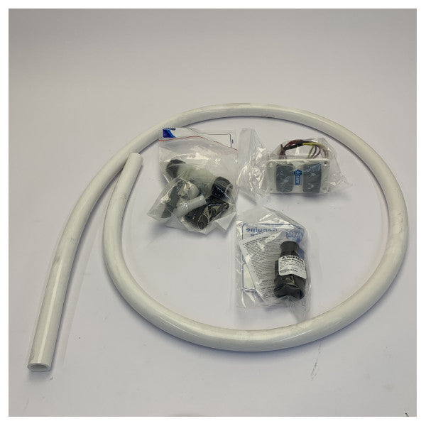 Jabsco Quiet Flush elektrisk toalett vanlig sete med magnetventil 24V - 37045-4094