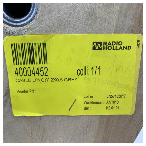 LIYCY 2X0.5mm Θωρακισμένο Πολυπύρηνο Καλώδιο - Γκρι - 40004452