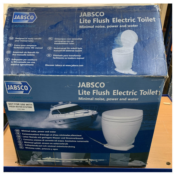 Jabsco Lite Flush Electric Toilet 24V with Foot Switch - 58500-0024