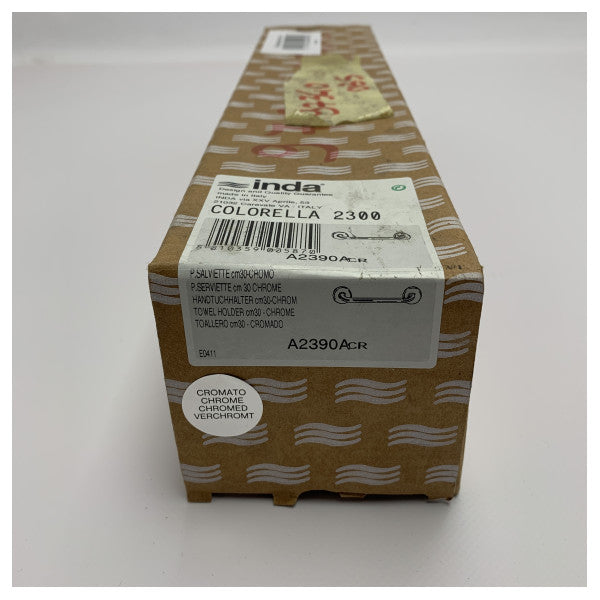 Suporte de toalhas Inda A2390ACR com acabamento cromado 370 mm