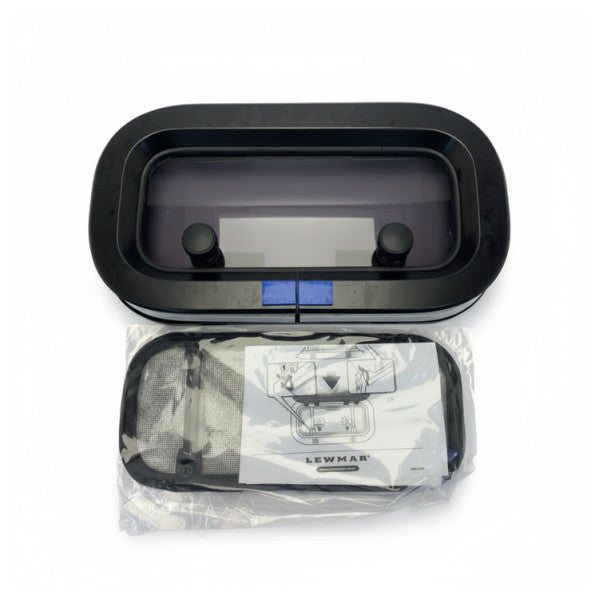 Lewmar SZ0-A1 Opening Black Portlight with Flyscreen - 393029989