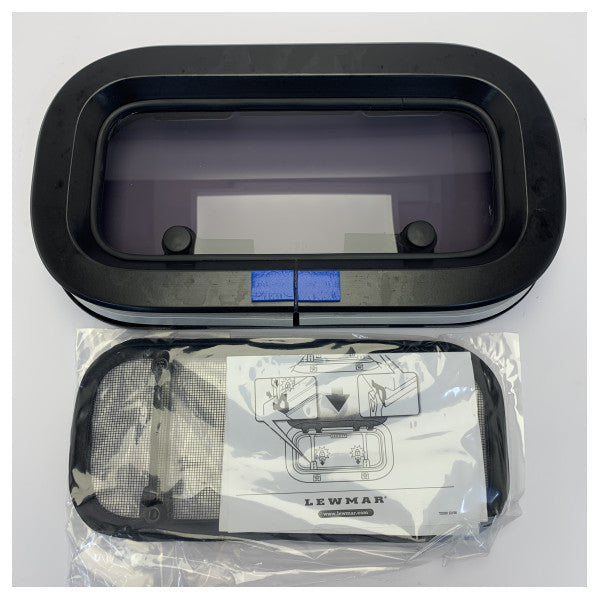 Lewmar SZ0-A1 Opening Black Portlight with Flyscreen - 393029989