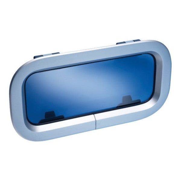 Lewmar Opening Porthole with Flyscreen Screen - Boat Window - 449 x 191 mm - 393320200