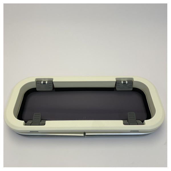 Lewmar Opening Porthole with Flyscreen Screen - Boat Window - 449 x 191 mm - 393320200