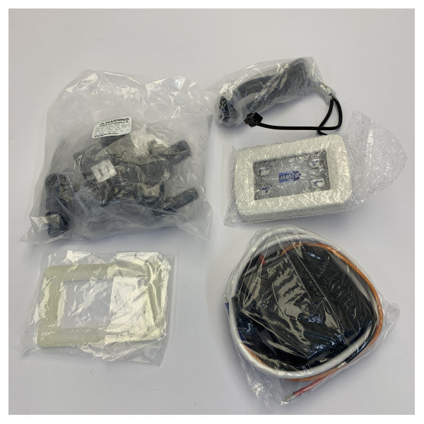 ジャブスコデラックスフラッシュ14インチ電動トイレ - 新鮮水12V - ストレートモデル - 58080-1012