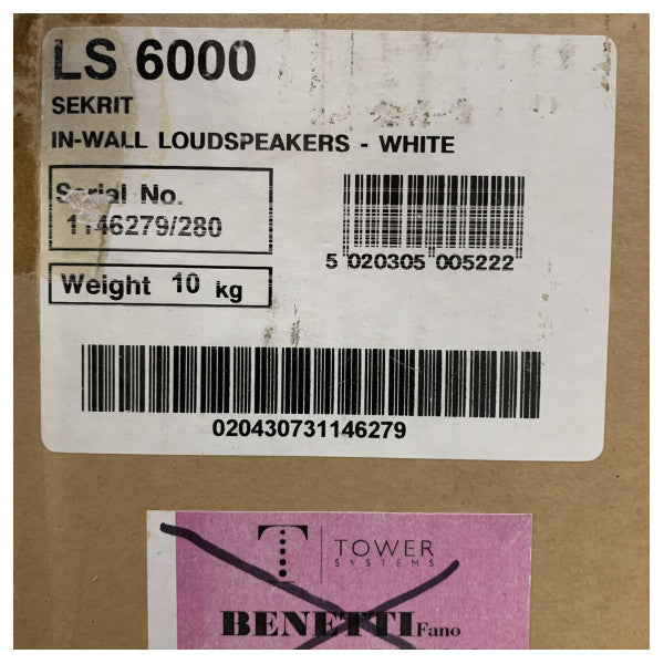 Tower Systems 98740 Enceinte marine encastrée - Blanc durable Audio de haute qualité pour bateaux