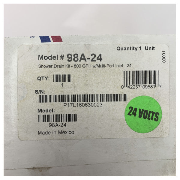 Sääntö 98A-24 800 GPH suihkun tyhjennyspumppujärjestelmä 24V