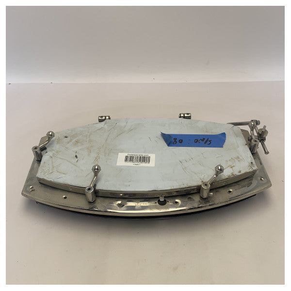 Tempesta ruostumattomasta teräksestä Elliptinen avattava ikkuna 20,32 x 45,72 cm