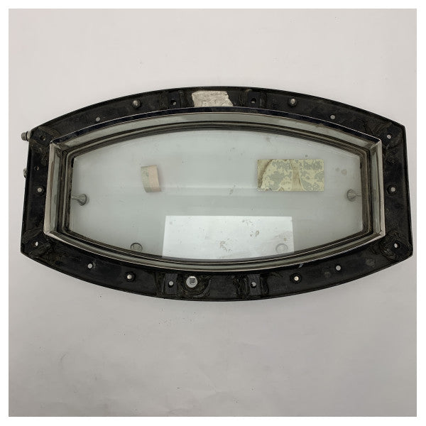 Tempesta tal-azzar inox port hole ellittiku ta' 20.32 x 45.72 cm