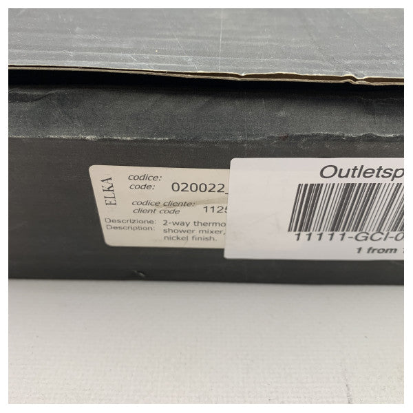 Elka 020022-04 Mattschwarze Thermostat-Brausebatterie für die Schifffahrt - langlebige, korrosionsbeständige Unterputzinstallation