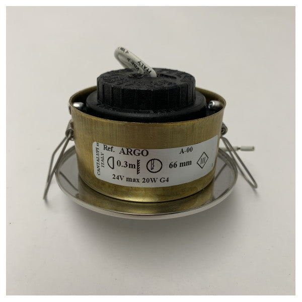 Cantalupi ARGO G4 20W Marine Grade ruostumattomasta teräksestä upotettu venevalo 24V halogeenivalo valokeilalla