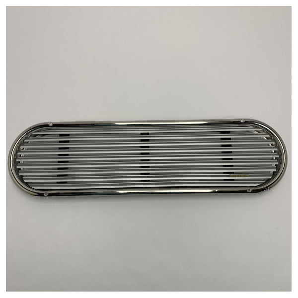 Vetus ASV070A bocchetta di aspirazione ovale in alluminio 590 x 159 mm