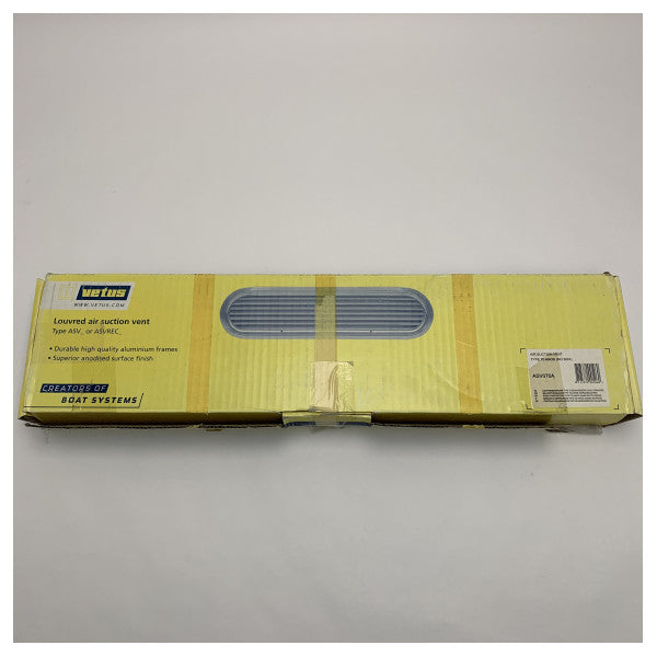 Vetus ASV070A bocchetta di aspirazione ovale in alluminio 590 x 159 mm