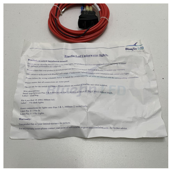 Світлодіодний перемикач управління підводним освітленням BlueFin LED чорний комплект